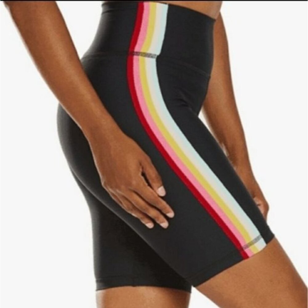 NWT Spiritual Gangster Rainbow Stripe Bike Shorts Size Small